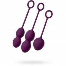 Набор фиолетовых вагинальных шариков «Nova Ball» со смещенным центром тяжести, SSYB-VLT, бренд Svakom, длина 17 см., со скидкой