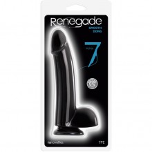 Renegade «7 дюймов Smooth Dong - Black» реалистичный фаллоимитатор на присоске, NSN-1155-33, бренд NS Novelties, цвет черный, длина 20 см., со скидкой