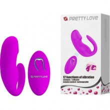 Вибромассажер для пар с дистанционным управлением из коллекции Pretty Love от компании Baile, цвет фиолетовый, bi-014482w, из материала силикон, длина 9.7 см., со скидкой