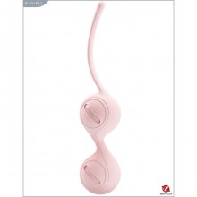 Шарики вагинальные анатомической формы и со смещенным центром тяжести Pretty Love от Baile, цвет розовый, bi-014490-2, из материала силикон, длина 16.3 см., со скидкой