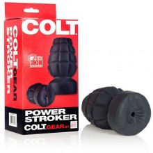 Мастурбатор в форме гранаты «Colt Power Stroker» от компании California Exotic Novelties, цвет черный, SE-6886-03-3, бренд CalExotics, длина 10 см.