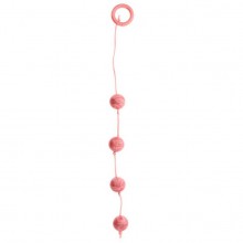 Перламутровые анальные шарики на длинном шнурке, цвет розовый, Dream Toys 20048, из материала пластик АБС, длина 35 см., со скидкой