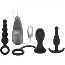 Анальный набор «His Prostate Training Kit» от компании California Exotic Novelties, цвет черный, SE-1987-30-3, бренд CalExotics, из материала силикон, длина 12 см., со скидкой