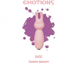 Мини-вибратор с ушками «Funny Bunny» из коллекции Emotions от компании Lola Toys, цвет розовый, 4007-02Lola, бренд Lola Games, из материала силикон, длина 8.2 см., со скидкой