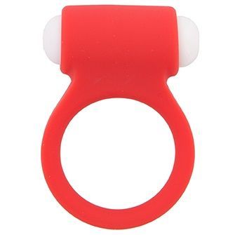 Красное эрекционное виброкольцо «Lit-Up Silicone Stimu Ring 3» от компании Dream Toys, цвет красный, 21159, из материала силикон, длина 4.2 см., со скидкой