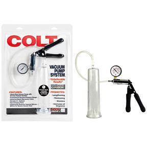 Вакуумная помпа с монометром «Vacuum Pump System» из серии Colt Gear от California Exotic Novelties, цвет черный, SE-6790-00-2, бренд CalExotics, из материала пластик АБС, длина 23 см., со скидкой