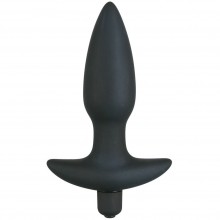 Анальная вибровтулка «Black Vibrating Plug M» из коллекции Black Velvets от You 2 Toys, цвет черный, 0578177, бренд Orion, из материала Силикон, длина 15 см.