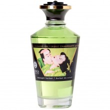Массажное интимное масло с ароматом щербета, объем 100 мл, Shunga 2216, цвет Зеленый, 100 мл., со скидкой