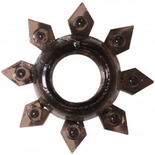 Классическое эрекционное кольцо «Rings Gear» из коллекции Lola Rings от компании Lola Toys, цвет черный, 0112-21Lola, бренд Lola Games, длина 4.5 см., со скидкой