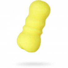 Необычный мастурбатор с внутренним рельефом «FEEL 2» от компании MensMax, цвет желтый, MM-12, бренд Mens Max, из материала TPE, длина 14.2 см.