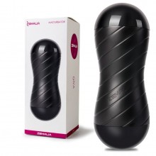 Двухсторонний мастурбатор вагина и ротик в тубе «Gina» от компании Svakom, цвет черный, Z9, из материала TPE, длина 21 см., со скидкой