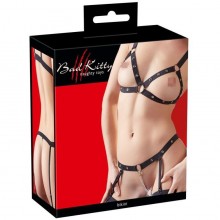 Комплект эластичная сбруя-бикини «Strap Bikini» из коллекции Bad Kitty от компании Orion, цвет черный, размер OS, 24922101101, из материала неопрен, One Size (Р 42-48), со скидкой