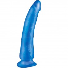 Фаллоимитатор классической формы на присоске «Slim 7», цвет голубой, PipeDream Basix Rubber Worx 422314, из материала TPR, длина 20.3 см., со скидкой