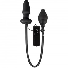 Универсальная анальная пробка-расширитель «Butt Plug Vibrator With Pump» от компании Gopaldas, цвет черный, 7199PMB ACHBX GP, из материала ПВХ, длина 11 см., со скидкой