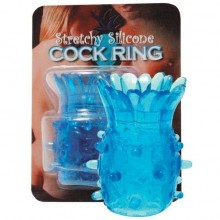 Насадка на пенис в виде распускающегося цветка «Silicone Tickler Cock Ring» от компании Dream Toys, цвет голубой, 2K754CBLU, бренд Gopaldas, длина 6 см., со скидкой