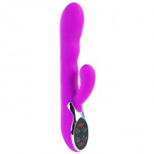Перезаряжаемый вибромассажер с подогревом «Crazy» из коллекции Pretty Love от компании Baile, цвет фиолетовый, BI-014109, длина 23 см., со скидкой
