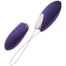 Виброяйцо классической формы на дистанционном управлении «R1» от компании OVO, цвет фиолетовый, R1 PURPLE, из материала силикон, длина 8 см., со скидкой