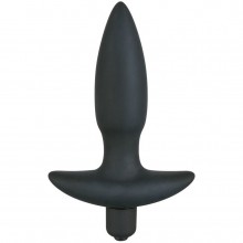 Анальная мультискоростная вибровтулка «Small Plug» из серии Black Velvets от You 2 Toys, цвет черный, 0578169, из материала силикон, длина 12 см.