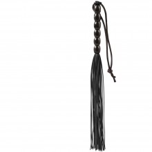 Черная мини-плеть с резиновыми хвостами «Rubber Mini Whip», Blush Novelties 520009, цвет черный, длина 22 см., со скидкой