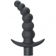 Анальная елочка с вибрацией на удобном основании «Ecstasy Dark Grey» из коллекции Spice It Up от Lola Toys, цвет серый, 8009-02Lola, длина 11 см., со скидкой