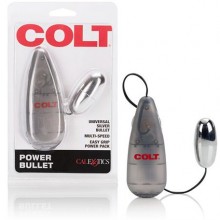 Вибропуля на выносном пульте «Multi-Speed Power Pak» из серии Colt Gear от компании California Exotic Novelties, цвет серебристый, SE-6890-10-2, бренд CalExotics, длина 6 см., со скидкой