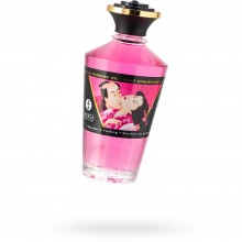 Массажное масло с ароматом малины «Warming Oil» от компании Shunga, объем 100 мл, 2201, из материала масляная основа, цвет розовый, 100 мл.