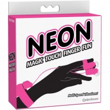 Вибронасадки на пальцы с пультом «Neon Magic Touch Finger Fun» от компании PipeDream, цвет розовый, 1449-11 PD, длина 78.7 см., со скидкой