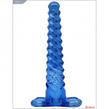 Анальная пробка спиральной формы «Active Anal» от компании Eroticon, цвет голубой, 31023-3, из материала ПВХ, длина 16 см., со скидкой
