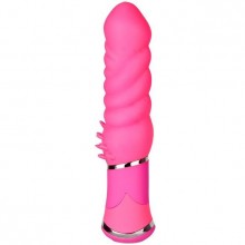 Анальный вибратор с шипиками «Bootyful Twisted Tickler Vibe» от компании Dream Toys, цвет розовый, 21079, из материала силикон, длина 11 см., со скидкой