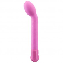 Изогнутый вагинальный вибратор для женщин «G-Spot» для точки G от компании Gopaldas, цвет розовый, 50872, длина 19 см., со скидкой