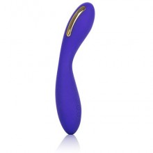 Изогнутый женский вибратор для точки G - «Impulse Intimate E-Stimulator Wand» от компании California Exotic Novelties, цвет синий, SE-0630-15-3, бренд CalExotics, из материала силикон, длина 21.5 см., со скидкой