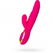 Вибратор вагинальный с подогревом для двойной стимуляции «Nega» из силикона от JOS, цвет розовый, 783021, длина 22 см.