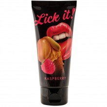 Съедобная смазка «Lick It» со вкусом малины от компании Orion, объем 100 мл, 0622311, цвет прозрачный, 100 мл.