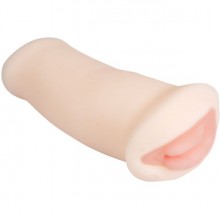 Вибрирующий мастурбатор-вагина с нежными губками «Lily» из серии Passion Lady от Baile, цвет телесный, BM-009169, из материала TPE, длина 18 см., со скидкой