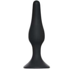 Силиконовая анальная пробка «Slim Anal Plug Medium» из серии BackDoor Black Edition от компании Lola Toys, цвет черный, 4206-01Lola, бренд Lola Games, длина 11.5 см., со скидкой