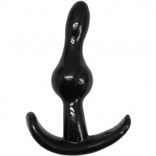 Классическая анальная пробка для ношения от компании Eroticon, цвет черный, 31037, из материала TPE, длина 9 см., со скидкой