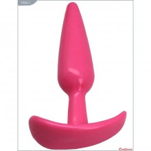 Классическая анальная пробка для ношения от компании Eroticon, цвет розовый, 31036-1, из материала TPE, длина 12 см., со скидкой