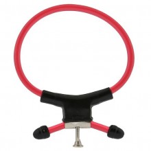Красно-черное эрекционное кольцо с утяжкой «Ring Of Power», NMC 170042, диаметр 5 см., со скидкой