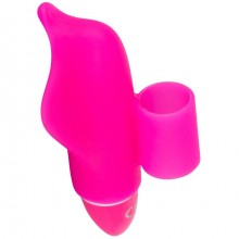Силиконовая насадка на палец с вибрацией «Little Dolphin» из серии Smile от You 2 Toys, цвет розовый, 0584045, бренд Orion, длина 9.5 см.