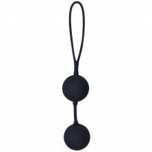 Силиконовые вагинальные шарики с петлей «The Perfect Balls» из серии Black Velvets от компании You 2 Toys, цвет черный, 0521752, бренд Orion, коллекция You2Toys, длина 10 см.
