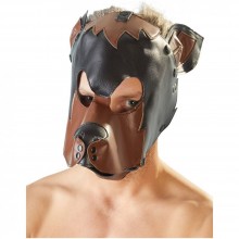 Маска на голову в форме собачьей морды «Fetish» от компании Orion, цвет черный, размер OS, 24924661001, из материала искусственная кожа, One Size (Р 42-48), со скидкой