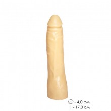 Фаллоимитатор-реалистик полый «№3» от компании Джага-Джага, цвет телесный, BIO100-03 BU SB, из материала ПВХ, коллекция 100-ХХ Джага-Джага, длина 17 см.