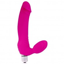Безремневой страпон для женщин, цвет розовый, Cosmo BIOCSM-23035, из материала силикон, длина 14.5 см.