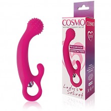 Вибратор для точки G с клиторальным отростком от компании Cosmo, цвет розовый, BIOCSM-23040, бренд Bior Toys, длина 13 см., со скидкой