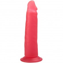 Женский гелевый фаллоимитатор на присоске, цвет розовый, длина 16.5 см, диаметр 3.5 см, LoveToy AP217100, бренд LoveToy А-Полимер, из материала ПВХ, длина 16.5 см.