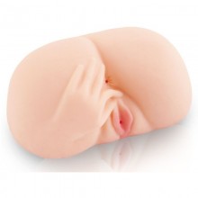 Нежная вагина и анус с вибрацией «№1», цвет телесный, ToyFa 893012, длина 14.5 см., со скидкой