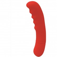 Вагинальный мини-вибратор «Rhea» для точки G, цвет красный, Le Frivole Costumes 05503, из материала силикон, длина 18 см., со скидкой