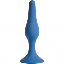 Анальная пробка Gravity, силикон, диаметр 2.5 см, длина 10.5 см, цвет кобальт, бренд Le Frivole, цвет синий, длина 10.5 см.