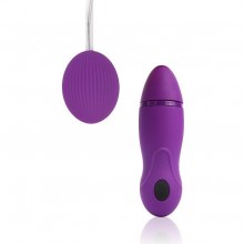 Маленький вагинальный вибратор с пультом, цвет фиолетовый, Cosmo BIOCSM-23109, длина 4.2 см., со скидкой