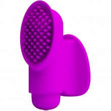 Клиторальный вибратор на палец «Pretty Love Freda Finger Stall» со стимулирующей насадкой, цвет фиолетовый, материал силикон, Baile BI-014596, длина 7 см., со скидкой